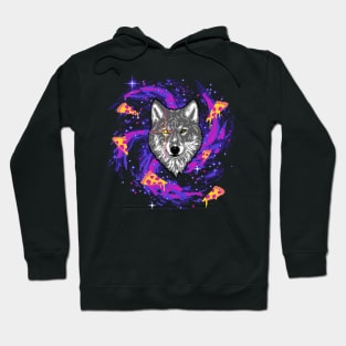 Galactic Pizza Wolf Hoodie